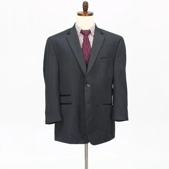 Sean John 46R 40x29 Gray Solid 2-Button Suit R812